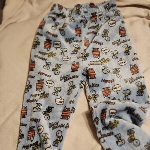 Blue Cartoon Print Pajama Pants
